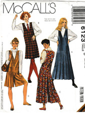 McCall's Pattern 6123 Misses Drop Waist, Culotte Jumper, Size 8-10-12, FF picture
