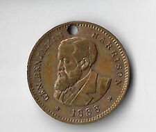 1888 Benjamin Harrison Presidential Campaign Brass Medal or Token picture