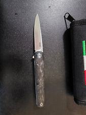 MKM-Maniago Knife Makers Flame Drop Blade Marble Carbon Fiber MK-FL01-FCT picture