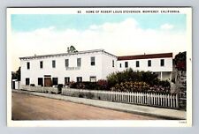 Monterey CA-California, Home of Robert Louis Stevenson, Vintage Postcard picture