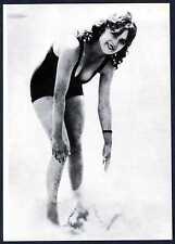 1920s VINTAGE MACK SENNETT BATHING BEAUTY in WATER at BEACH~NEW 1974 POSTCARD picture