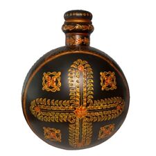 Hand Painted Rajasthani Oil Pot Hand-Hammered Black Metal Jug Beautiful Detail picture