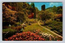 Victoria British Columbia-Canada, Butchart Sunken Garden, Vintage Postcard picture