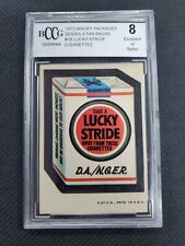 1973 TOPPS WACKY PACKS LUCKY STRIDE CIGARETTES SERIES 3 TAN BACK BCCG 8 picture