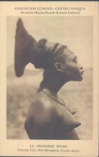 Belgian CONGO chief Mangbetu's wife 1910s PC picture