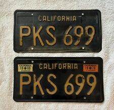 Vintage 1969 California License Plates- 2 Plate Set picture