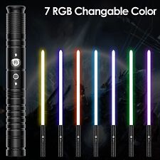 2PCS Star Wars Lightsaber Replica Rechargeable Metal Handle RGB 7 Colors w Sound picture