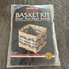 Vintage Boy Scouts Of America Basket Kit 3x3x2 3/4” Small Flat Reed #1867 picture