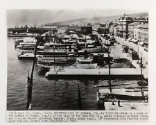 1943 Fiume Italy Harbor Adriatic Sea WWII Italilan Battle VTG Press Wire Photo picture