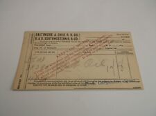 1913 B&O BALTIMORE & OHIO FREIGHT DELIVERY NOTIFICATION  POST CARD PARKERSBURG picture