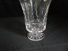 Crystal Clear Vase with Scalloped Rim & Embossed Trees - Made in Poland picture