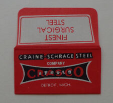 Vintage Razor Blade CRASCO Steel Company Advertising -  One Wrapped Blade picture