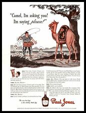 1942 Paul Jones 90 Proof Whiskey Fly Fisherman Talking To Camel Vintage Print Ad picture