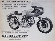1977 Ducati 900SS Super Sport 500 GTL Original Motorcycle Print Ad picture