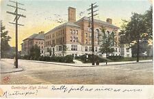 Cambridge High School, Massachusetts, vintage postcard 1907 picture