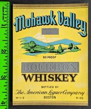Vintage Mohawk Valley Whiskey American Liquor Company Label picture