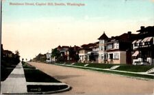 Postcard Residential Street Capitol Hill Seattle WA Washington c.1907-1915 L-162 picture
