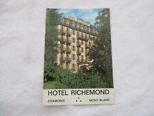 CPSM HAUTE SAVOIE 74 CHAMONIX HOTEL RICHEMOND picture