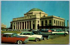 Richmond Virginia 1950s Postcard Union Station West Broad Street Cars picture