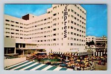 Miami FL-Florida, Empress Hotel Pool and Cabana Club, Advert Vintage Postcard picture