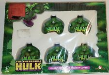 RARE Vtg 2003 Kurt Adler The Incredible Hulk 10 Light Set w/ 5 Holiday Covers picture