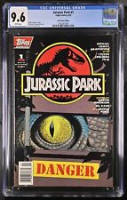 1993 TOPPS JURASSIC PARK #1 1ST APPEARANCE RARE NEWSSTAND VARIANT CGC 9.6 picture