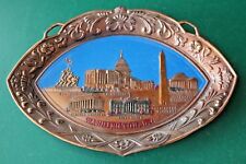 Vintage 1950's US Washington DC Embossed Souvenir Coppertone Metal 5x7 Tray  picture