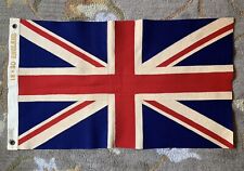 BEAUTIFUL ANTIQUE WOOL BRITISH UNION JACK FLAG 1800s WW1 WW2 PANEL SEWN OLD UK picture