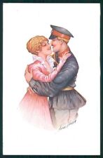 Artist Signed Xavier Sager WW1 Propaganda Lady Soldier serie 88 postcard TC2690 picture