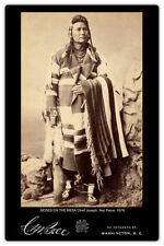 CHIEF JOSEPH Moses of the Mesa Nez Perce 1879 Vintage Photograph Cab Card RP CDV picture