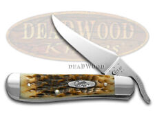 Case xx Knives Russlock Jigged Amber Bone Handle Stainless Pocket Knife 00260 picture