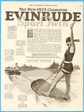 1925 Evinrude Motor Co Milwaukee WI Sport Twin Outboard Boat Wakeboarding Ad picture