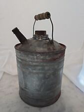 Vintage Canco Metal Gas Can One Gallon Wood Handle on Wire Bale #6618 picture