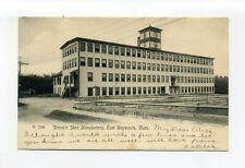 East Weymouth MA 1905 postcard, Strong's Shoe Manufactory, 4 story mill, tower picture