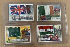 Vintage 1956 Topps Flags of the World Card Lot Ireland Saudi Arabia Hungary picture