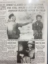 VINTAGE NEWSPAPER HEADLINE VIETCONG TERRORIST EXECUTION STREET FIGHTING 1968 WAR picture