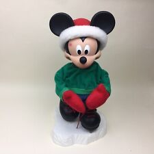 VTG 1998 Santa’s Best Mickey Unlimited Animated Ice Skating Mickey Mouse 18” picture