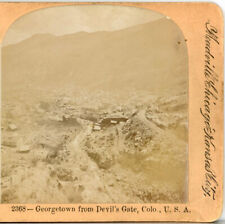 COLORADO, Georgetown From Devil's Gate, Very Early Keystone Stereoview D4 picture