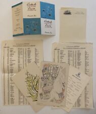 Cruise Ship Ephemera Lot Queen Mary SS Strathmore England Menu Guest List Vtg 50 picture