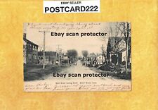 CT Broad Brook 1906 antique postcard HOUSES ON MAIN ST to Worcester MA R Church picture