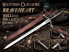 Handmade Scottish Claymore Sword J2 steel Highland Claymore Black Medieval Sword picture