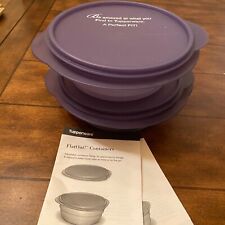 Tupperware Collapsible Flat Out Bowls Purple 5453A Lot of 2 A42 picture