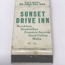 Vintage Matchbook Sunset Drive Inn St Elmo Illinois Advertisement picture