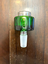 14MM GLYCERIN GLASS WATER BOWL PIPE HONEYCOMB SCREEN GREEN picture