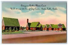 Idaho Falls Idaho ID Postcard Evergreen Gables Motor Court Exterior Scene c1940s picture