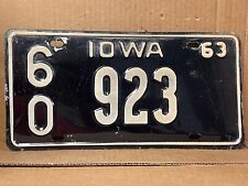 1963 Lyon county Iowa  license plate  60 923 picture
