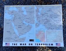 US Army War On Terrorism Map Very Rare Dated 12/01 (9/11/01 Era) Brand New Map picture