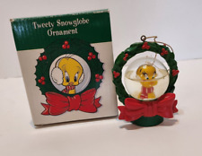 Vintage Warner Bros. Looney Tunes Tweety Snowglobe Christmas Tree Ornament 1997 picture