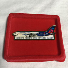 vintage 1996 centennial olympics atlanta GA pin delta official airline plane pin picture
