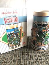 Budweiser Sports Stein 1990 Favorite Pastime Limited Edition With Box picture